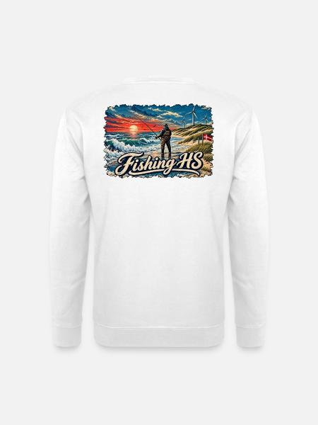 Angeln Hvide Sande2 - Unisex Pullover - Weiß