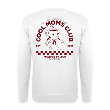 Cool Moms Club Mama Retro Cartoon Muttertag Geburt - Unisex Pullover - Weiß - Hinten - Michal (187cm)