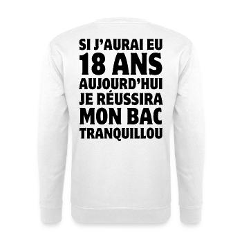 Bachelor's degree, baccalaureate, bachelor's degree, diploma - Unisex Sweatshirt - white - Back