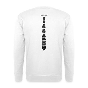 Würdesäule - Wirbelsäule, diverse Sprachen - Unisex Pullover - Weiß - Hinten