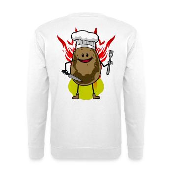 Patates chaudes frites Cuisson de cuisine - Sweat-shirt Unisexe - blanc - Dos