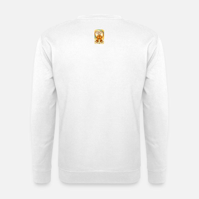 Heart with God – Hands at Work - Unisex Sweatshirt - white