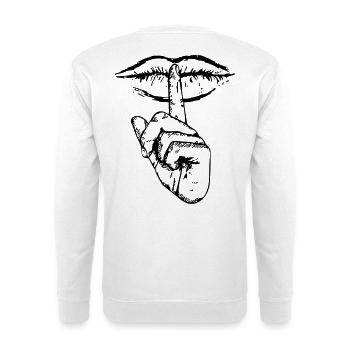Mouth Shut - Unisex Sweatshirt - white - Back