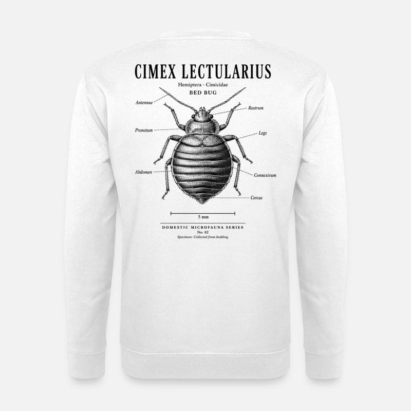 Bed Bug – Domestic Microfauna No. 02 - Unisex Sweatshirt - white