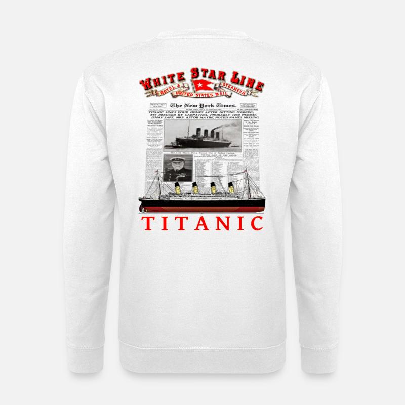 TITANIC création Louis RUNEMBERG © Adagp - Sweat-shirt Unisexe - blanc