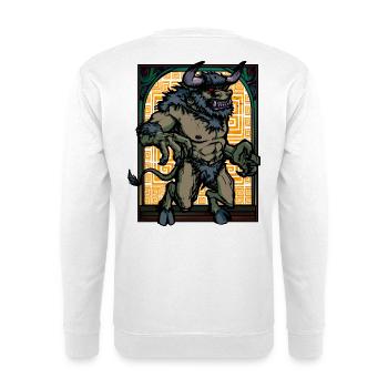 Retro Style Glass Horned Beast - Unisex Sweatshirt - white - Back