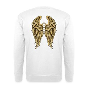 Golden Angel Wings - Unisex Sweatshirt - white - Back