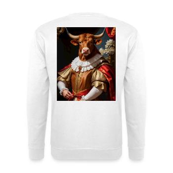 Majestic bull – king of the Baroque - Unisex Sweatshirt - white - Back