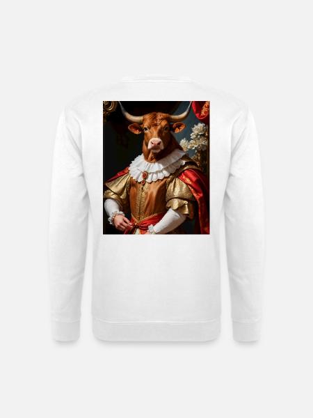 Majestätischer Stier – König des Barocks - Unisex Pullover - Weiß