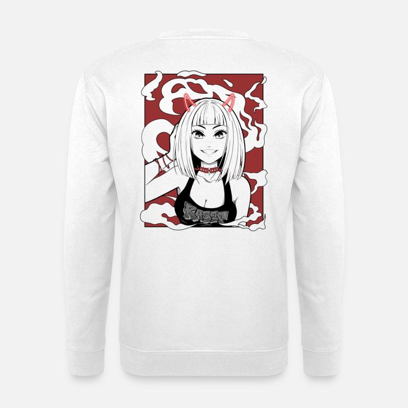 Anime Devil Girl Goth Design - Unisex Sweatshirt - white