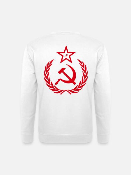 Hammer And Sickle Historic Symbol Design - Unisex Pullover - Weiß