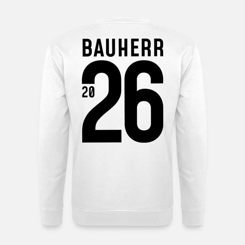 Builder 2026 - large number - Unisex Sweatshirt - white