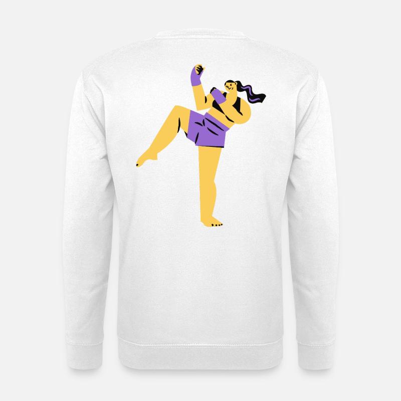 girl boxing - Unisex Pullover - Weiß