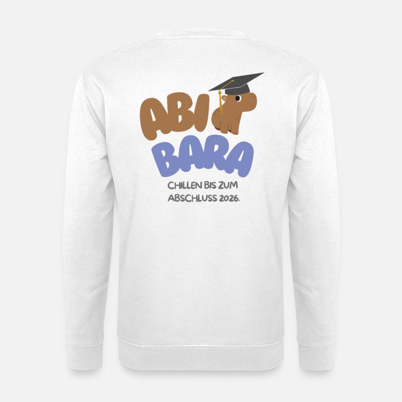 AbiBara 2026 Chillen bis zum Abschluss - Unisex Pullover - Weiß