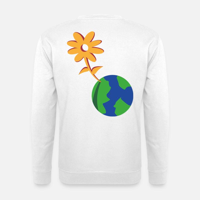 Flower on Earth EcoSymbiosis - Unisex Pullover - Weiß
