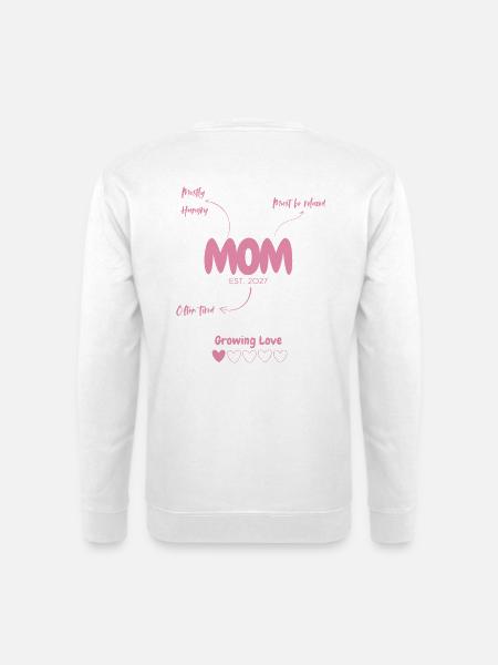 Mom EST. 2027 - Rücken/ Vollformat - Unisex Pullover - Weiß