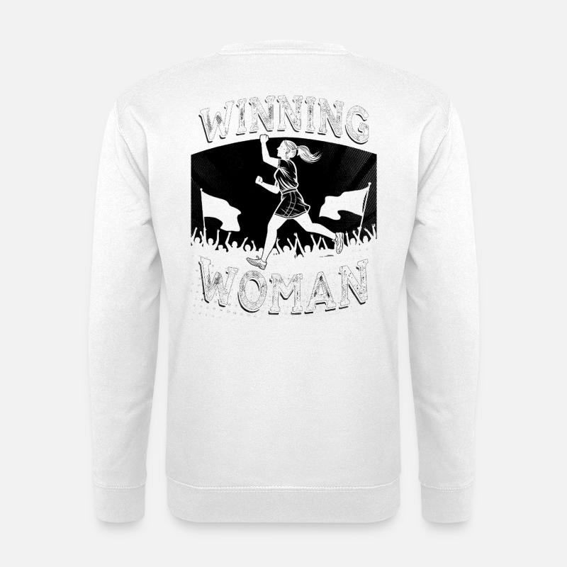 Winning Woman Run - Unisex Pullover - Weiß