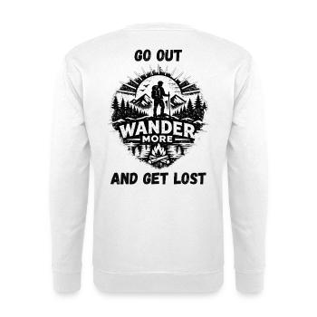 Wander More Backprint - Unisex Pullover - Weiß - Hinten