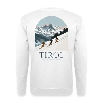 Tirol Austria Alpine Skiing - Unisex Pullover - Weiß - Hinten - Michal (187cm)