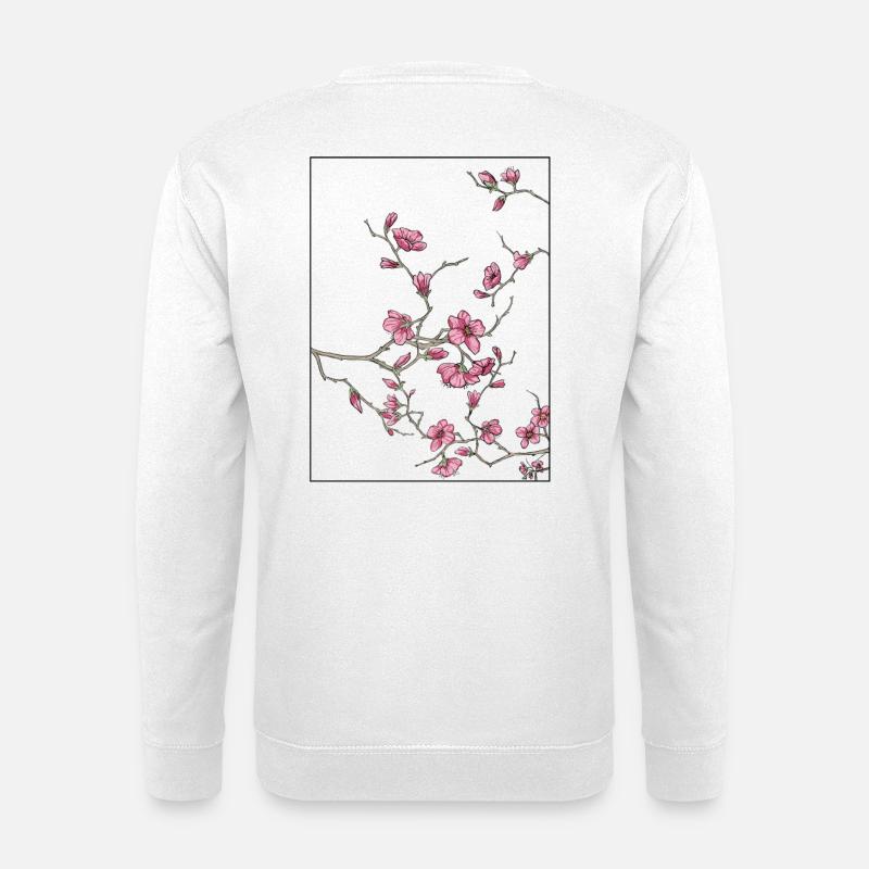 Cherry Blossoms Floral Design - Unisex Sweatshirt - white