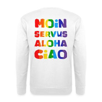 Rainbow Greetings Collection - Unisex Sweatshirt - white - Back