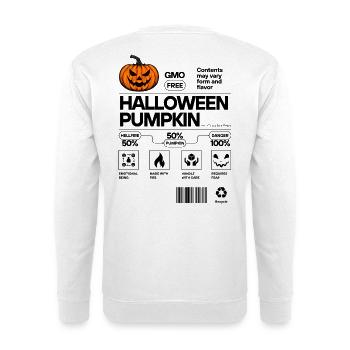 HALLOWEEN PUMPKIN - Unisex Pullover - Weiß - Hinten