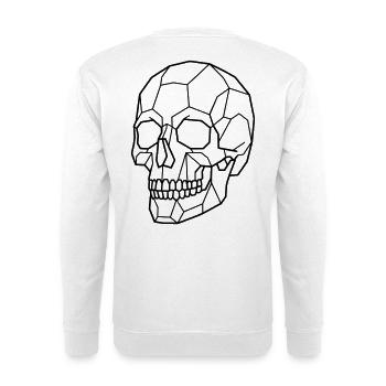 Geometric Skull - Unisex Pullover - Weiß - Hinten