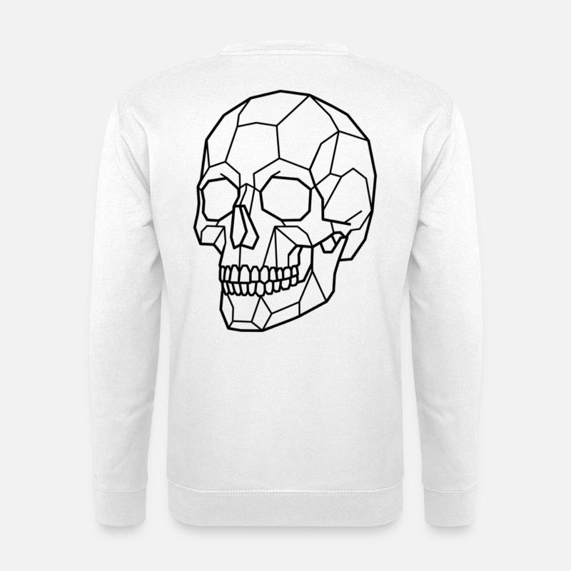 Geometric Skull - Unisex Sweatshirt - white