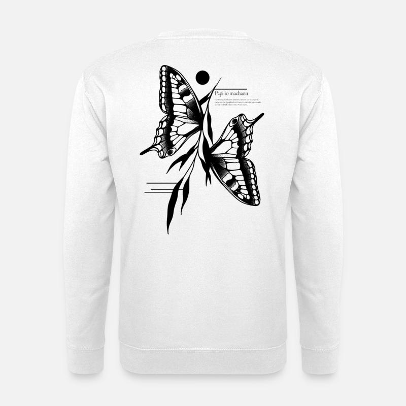 Schwalbenschwanz Schmetterling - Unisex Pullover - Weiß