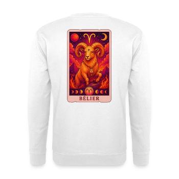Tarot Bélier - Sweat-shirt Unisexe - blanc - Dos