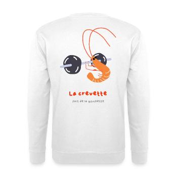 The shrimp puffs up - Unisex Sweatshirt - white - Back