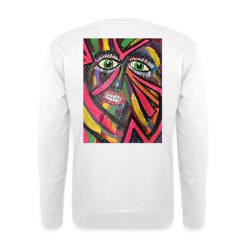 Luminous Portrait Mosaic - Unisex Sweatshirt - white - Back