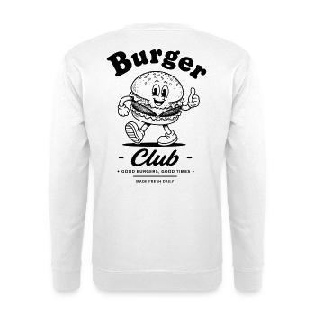 Burger Club - Good Burgers and Good Times - Unisex Pullover - Weiß - Hinten