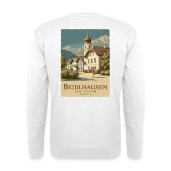 Beidlhausen Poster - Alpen Dorfharmonie - Unisex Pullover - Weiß - Hinten