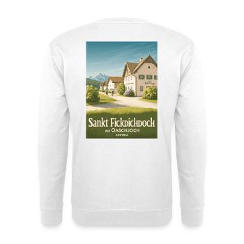 Sankt Fickdichdoch - Postkartenmotiv - Unisex Pullover - Weiß - Hinten