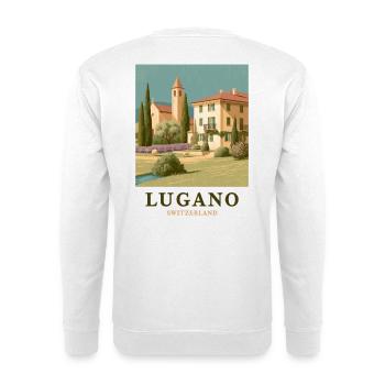 Lugano Villa Panorama - Unisex Pullover - Weiß - Hinten