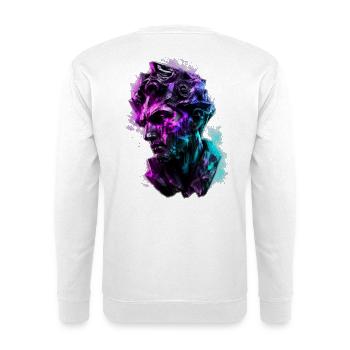 Neon Statue Antike Büste Vaporwave Cyberpunk - Unisex Pullover - Weiß - Hinten