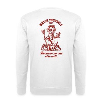 Watch Yourself dEVIL - Unisex Sweatshirt - white - Back