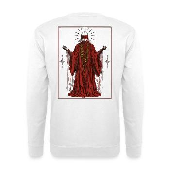 Dark Red Priestess Mystical Gothic - Unisex Pullover - Weiß - Hinten - Michal (187cm)