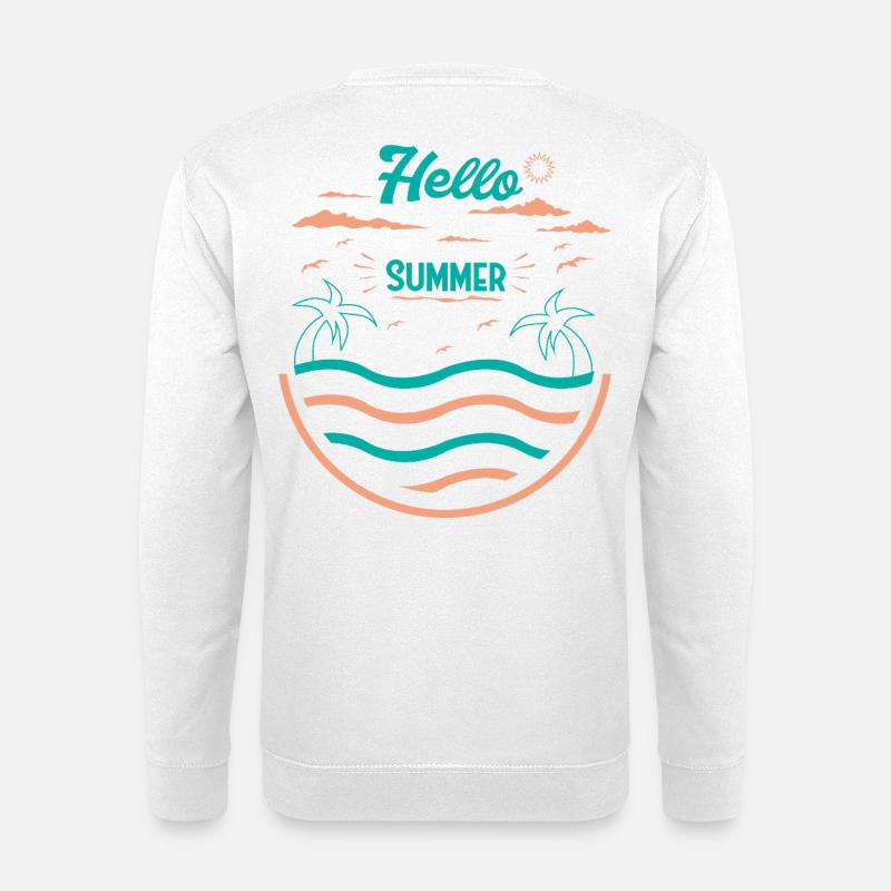Summer Palm Tree Beach Design - Unisex Sweatshirt - white