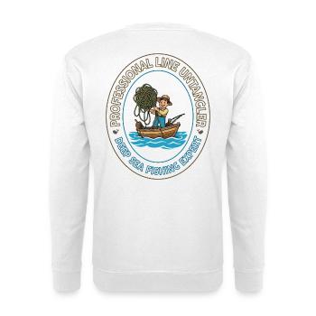 Deep Sea Fishing Expert Emblem - Unisex Sweatshirt - white - Back