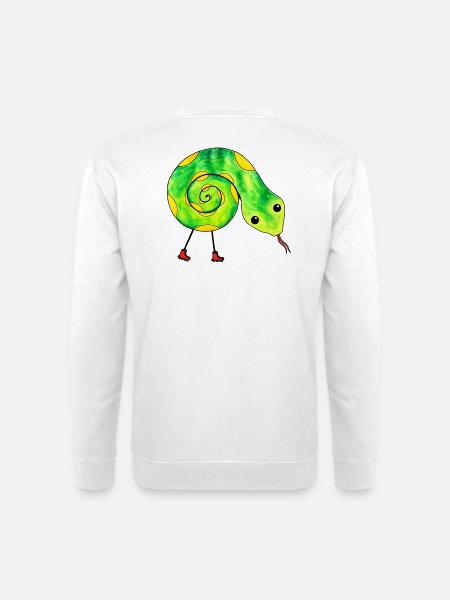 Snake on Skates - Unisex Pullover - Weiß