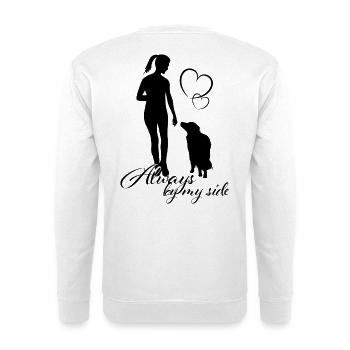 Doglover, by my side - Unisex Pullover - Weiß - Hinten