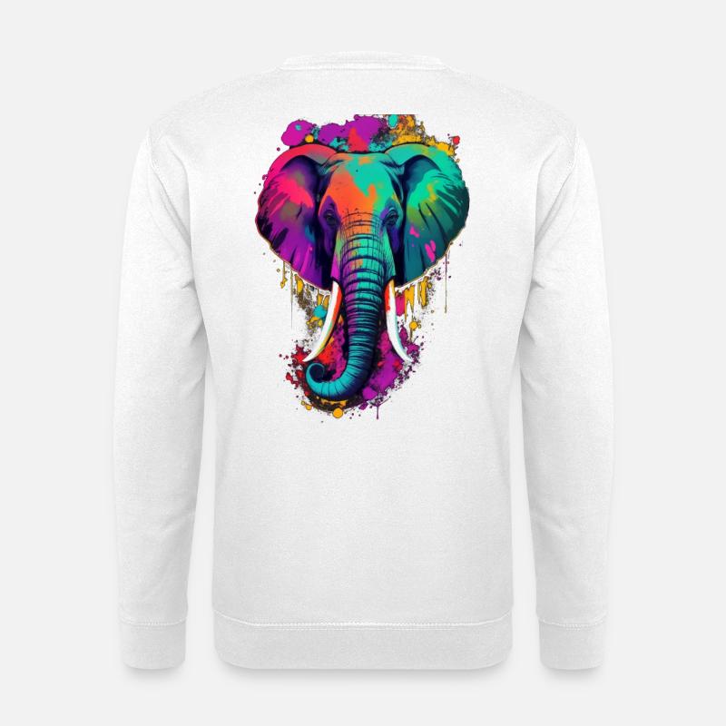 Elefant - Unisex Pullover - Weiß