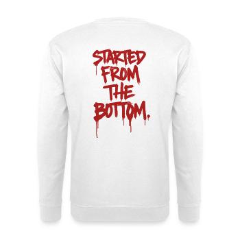 Started From Below Graffiti - Unisex Sweatshirt - white - Back