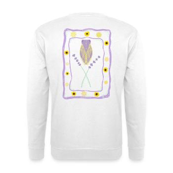 Summer Provence Vibes - Zikade und Lavendel - Unisex Pullover - Weiß - Hinten