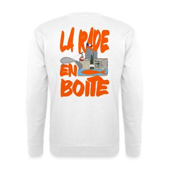 Der Hafen von Toulon in einer Dose! - Unisex Pullover - Weiß - Hinten - Michal (187cm)