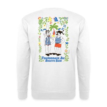Toulonnais au Beurre salé - Sweat-shirt Unisexe - blanc - Dos