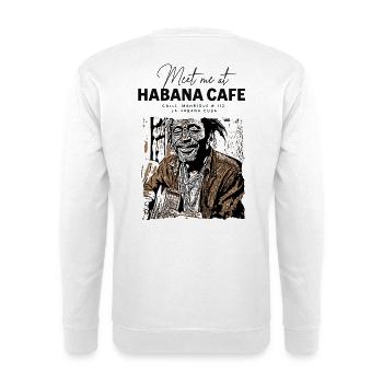 Porträt eines authentischen kubanischen Musikers - Unisex Pullover - Weiß - Hinten