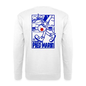 Pied Marin Toulon Bachi - Unisex Sweatshirt - white - Back
